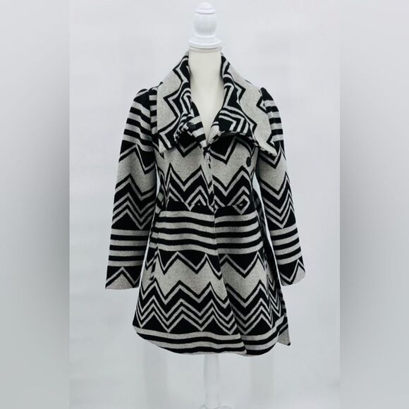 Jack Jacket Coat Azteca Black Gray Size XS - Picture 3 of 10